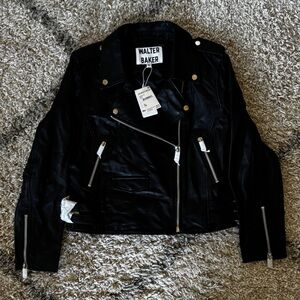 Walter Baker Black Moto Leather Jacket